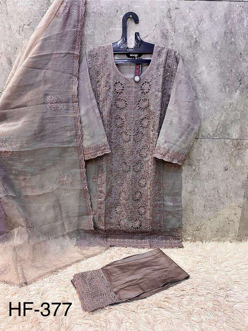 Hoor Tex HF 377 Fancy Designer Work Embroidered Readymade Pakistani Suit