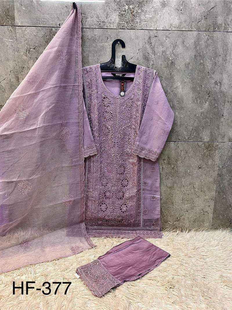 Hoor Tex HF 377 Fancy Designer Work Embroidered Readymade Pakistani Suit