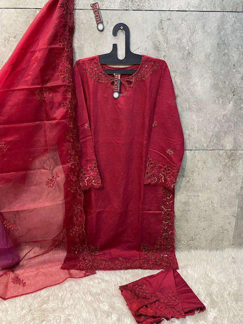 Hoor Tex Hf 163 Abc Pure Viscose Designer Readymade Pret Kurti