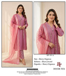 Hoor Tex Hf 353 Heavy Organza Embroidered Designer Pret Kurti