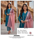 Hoor Tex Hf 353 Heavy Organza Embroidered Designer Pret Kurti