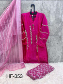 Hoor Tex Hf 353 Heavy Organza Embroidered Designer Pret Kurti