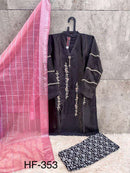 Hoor Tex Hf 353 Heavy Organza Embroidered Designer Pret Kurti