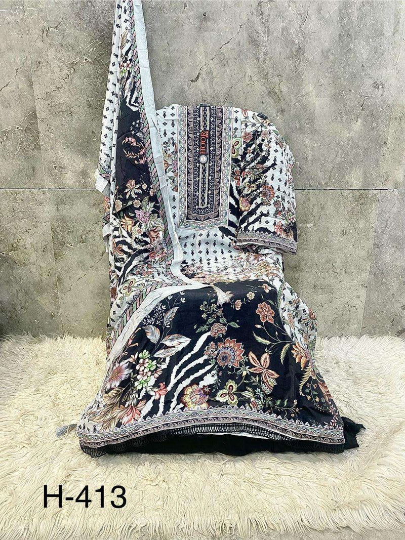 Hoor Tex H 405-413 Pure Muslin Printed Designer Co Ord Set