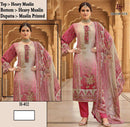 Hoor Tex H 405-413 Pure Muslin Printed Designer Co Ord Set