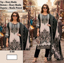 Hoor Tex H 405-413 Pure Muslin Printed Designer Co Ord Set