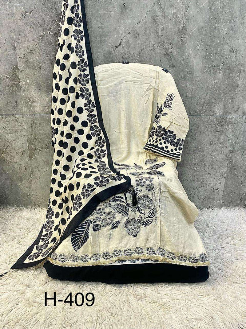 Hoor Tex H 405-413 Pure Muslin Printed Designer Co Ord Set