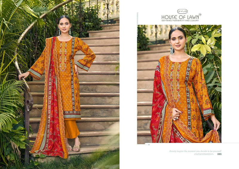 House Of Lawn Urbane Pure Cotton Digital Print Embroidered Salwar Suit