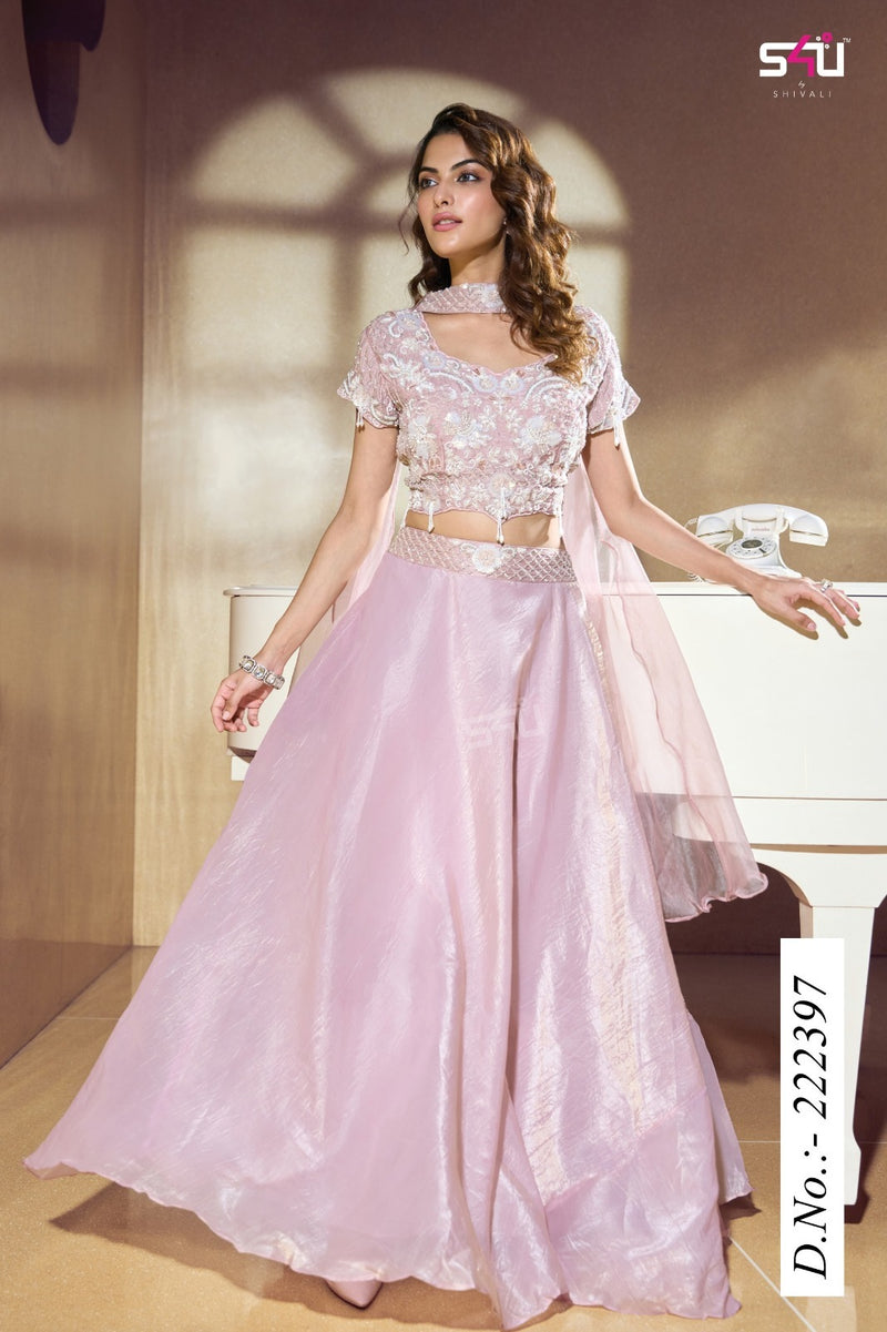 S4U by Shivali – Festive Diaries Vol. 28 | D.No 222397 | Designer Pink Lehenga Set
