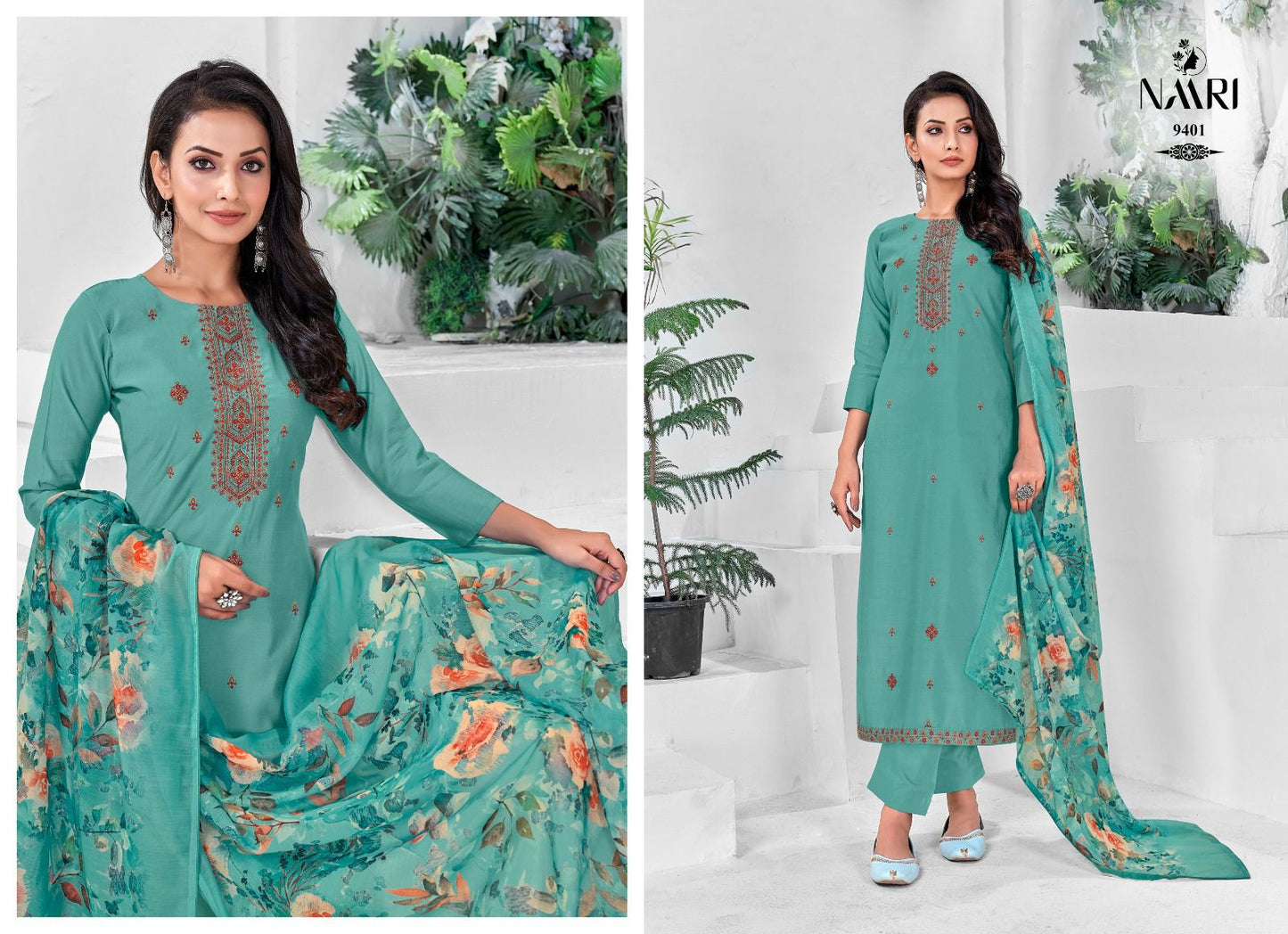 Naari Inaya Viscose Silk Fancy Designer Work Salwar Suits