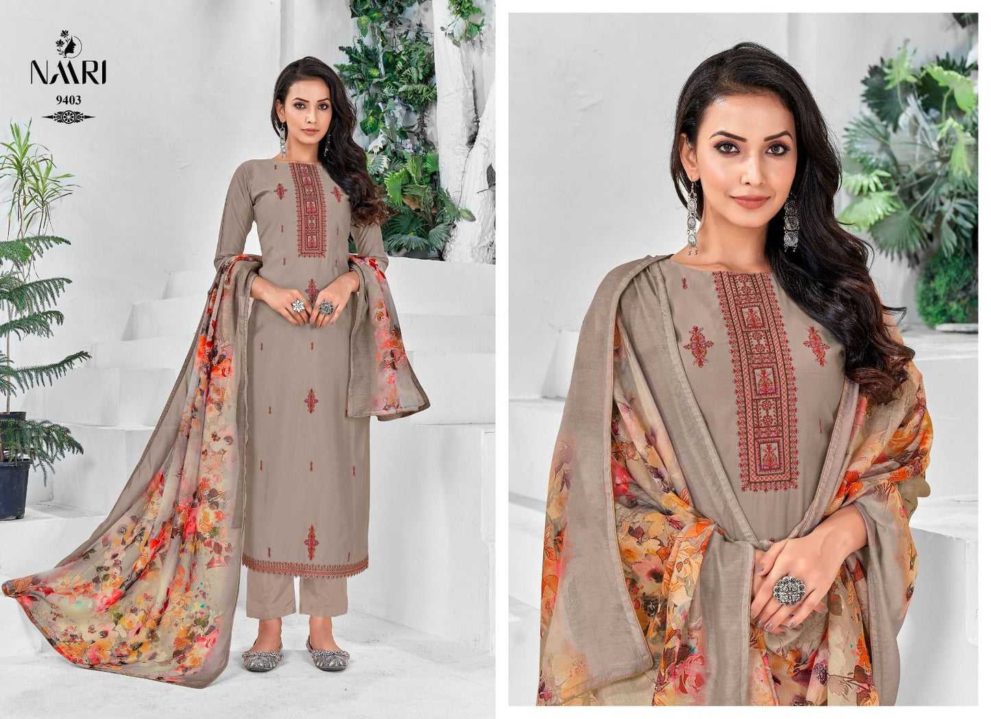 Naari Inaya Viscose Silk Fancy Designer Work Salwar Suits