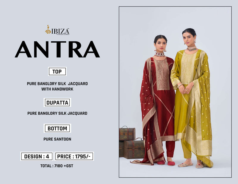 Ibiza Antra Pure Banglory Silk Jacquard Handwork Salwar Suit