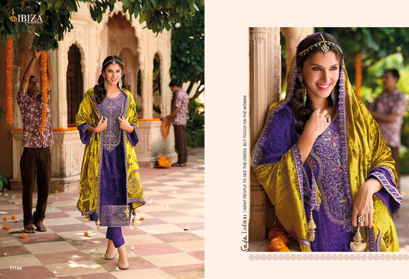 Ibiza Ek Prem Katha Pure Viscose Velvet Embroidered Work Salwar Suit