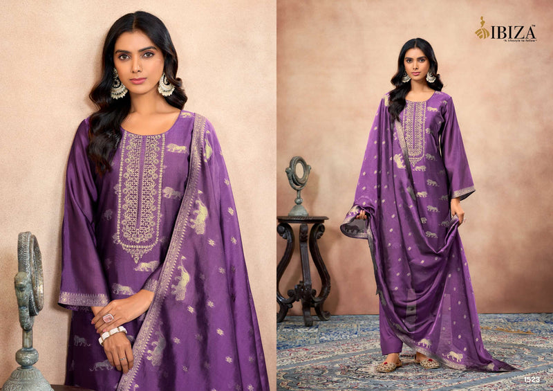 Ibiza Gehna Pure Banglory Silk Jacquard Embroiderd Work Salwar Suit