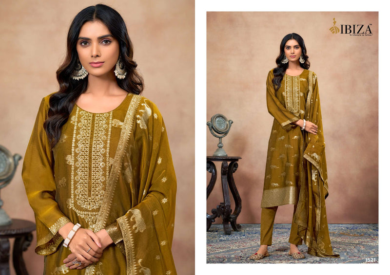 Ibiza Gehna Pure Banglory Silk Jacquard Embroiderd Work Salwar Suit