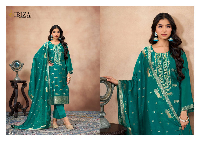 Ibiza Gehna Pure Banglory Silk Jacquard Embroiderd Work Salwar Suit