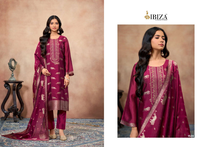 Ibiza Gehna Pure Banglory Silk Jacquard Embroiderd Work Salwar Suit