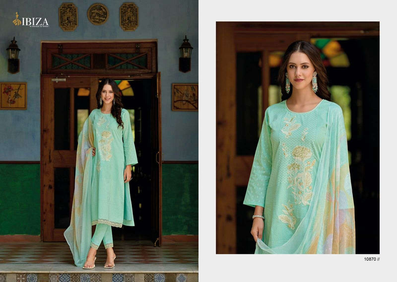 Ibiza Gucci Lawn Cotton Khaddi Print With Fancy Embroidery Work Fancy Salwar Suit