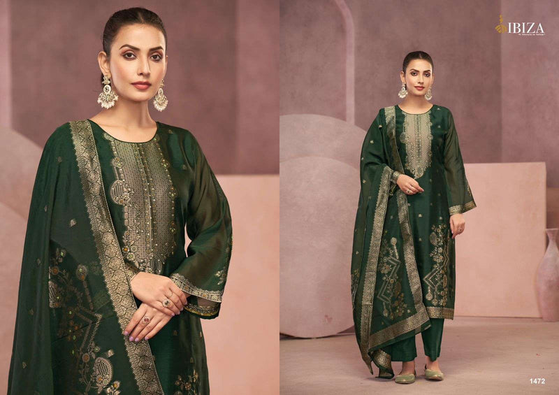 Ibiza Hoorin Pure Banglory Silk Jacquard Handwork Salwar Suit