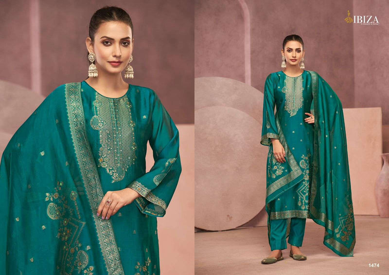 Ibiza Hoorin Pure Banglory Silk Jacquard Handwork Salwar Suit