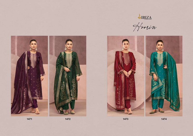 Ibiza Hoorin Pure Banglory Silk Jacquard Handwork Salwar Suit