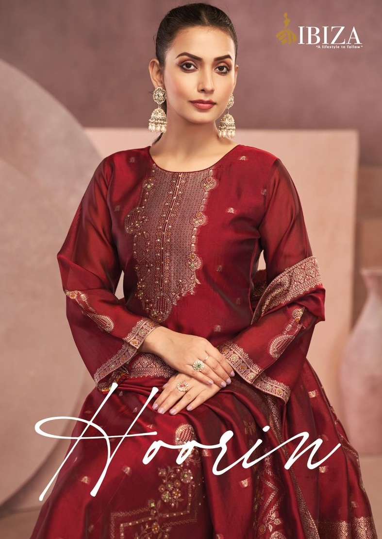 Ibiza Hoorin Pure Banglory Silk Jacquard Handwork Salwar Suit