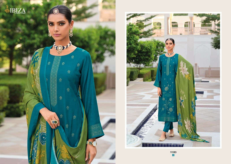 Ibiza Khayaal Pure Viscose Pashmina Jacquard Handwork Salwar Suit