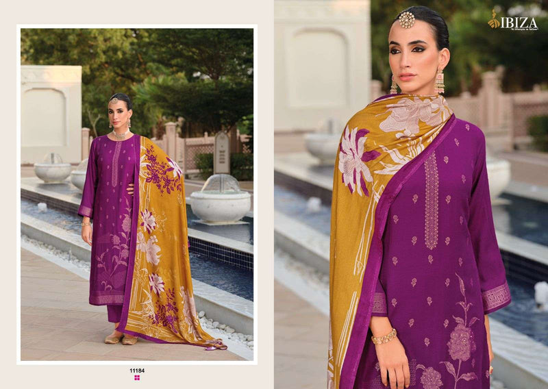 Ibiza Khayaal Pure Viscose Pashmina Jacquard Handwork Salwar Suit