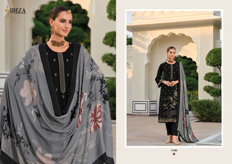 Ibiza Khayaal Pure Viscose Pashmina Jacquard Handwork Salwar Suit