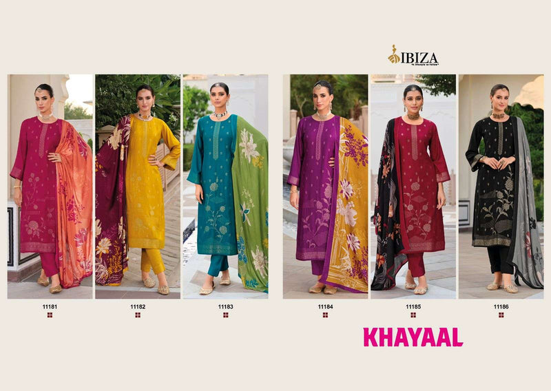 Ibiza Khayaal Pure Viscose Pashmina Jacquard Handwork Salwar Suit