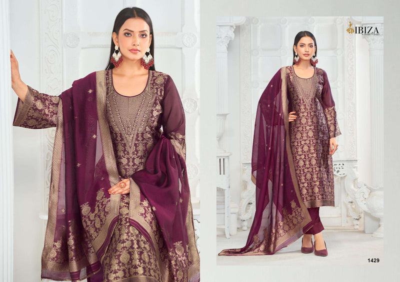 Ibiza Lifestyle Aden Silk Jacquard Banglory Silk Jacquard Handwork Salwar Suit