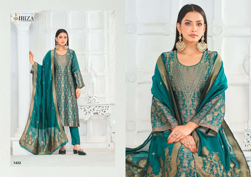 Ibiza Lifestyle Aden Silk Jacquard Banglory Silk Jacquard Handwork Salwar Suit