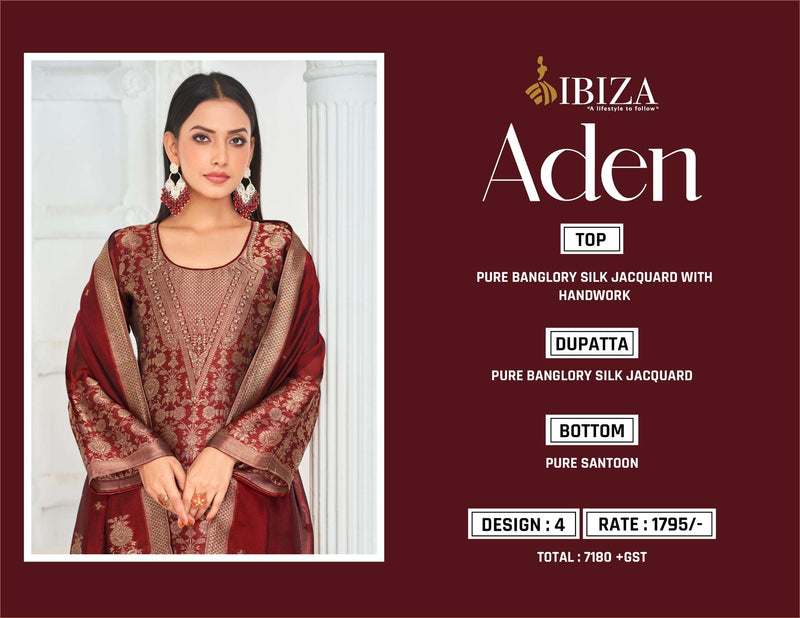 Ibiza Lifestyle Aden Silk Jacquard Banglory Silk Jacquard Handwork Salwar Suit