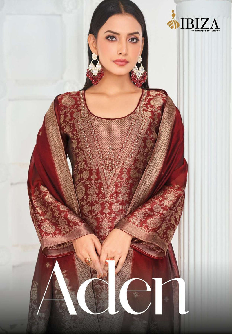 Ibiza Lifestyle Aden Silk Jacquard Banglory Silk Jacquard Handwork Salwar Suit