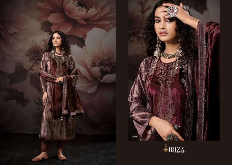 Ibiza Lifestyle Qifat Velvet Designer Partywear Stylish Salwar Suit