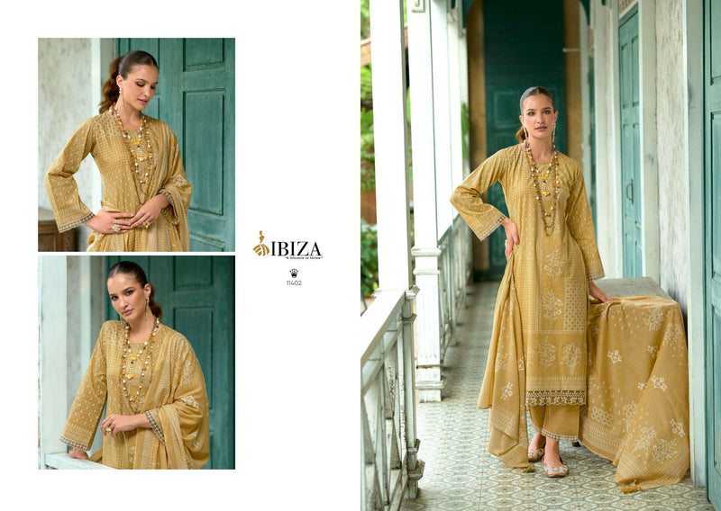 Ibiza Rolex Pure Cambric Cotton Embroidered Work Salwar Suit