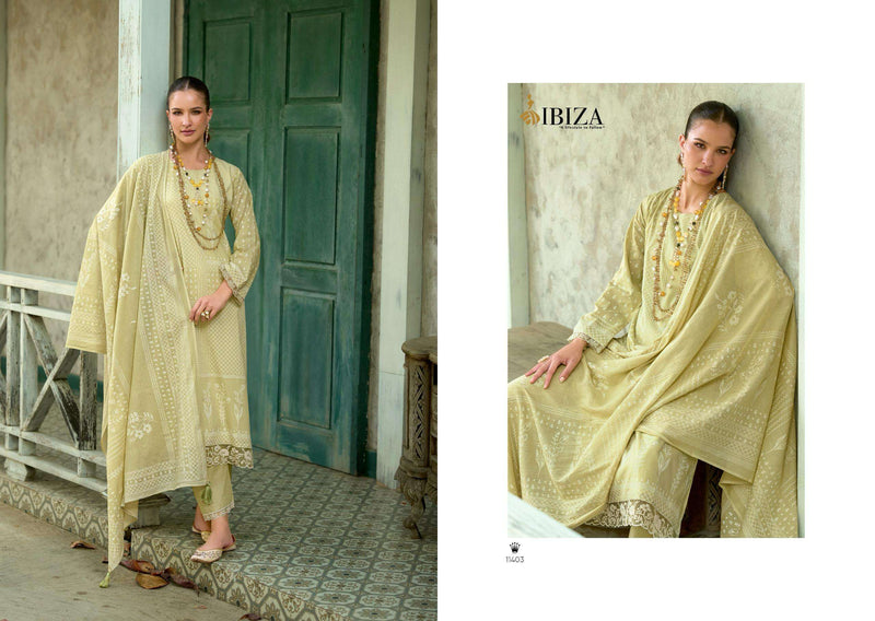 Ibiza Rolex Pure Cambric Cotton Embroidered Work Salwar Suit