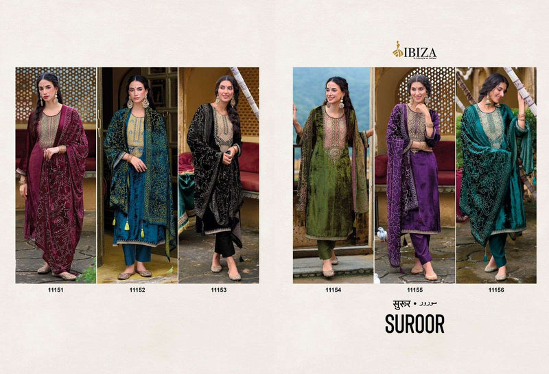 Ibiza Suroor Pure Viscose Velvet Embroidered Heavy Work Salwar Suit