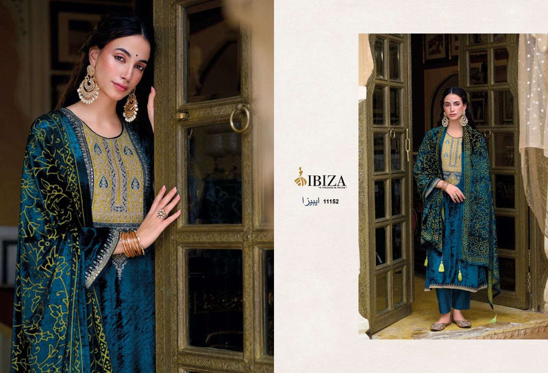 Ibiza Suroor Pure Viscose Velvet Embroidered Heavy Work Salwar Suit