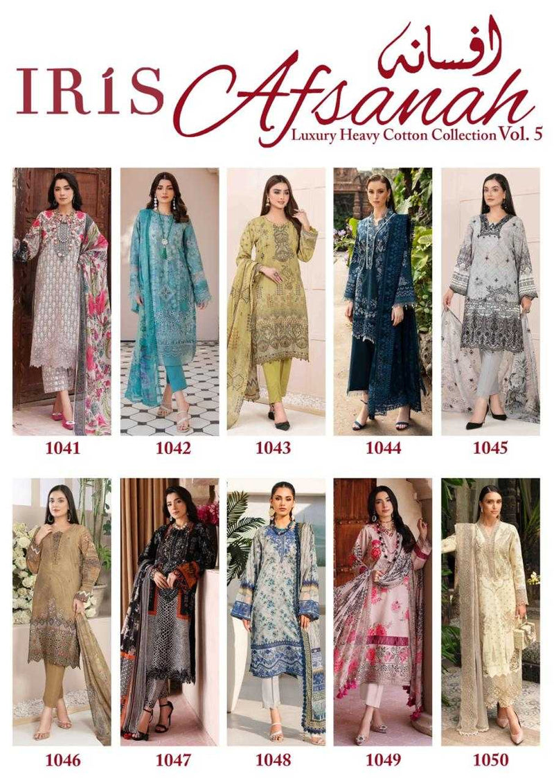 Iris Afsanah Vol 5 Cotton Karachi Print Designer Pakistani Daily Wear Salwar Suit