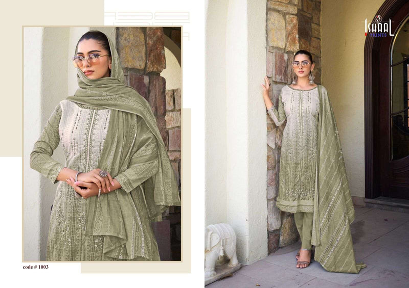 Ishaal Prints Embroidered Combo 24 Lawn Cotton Dailywear Salwar Suit