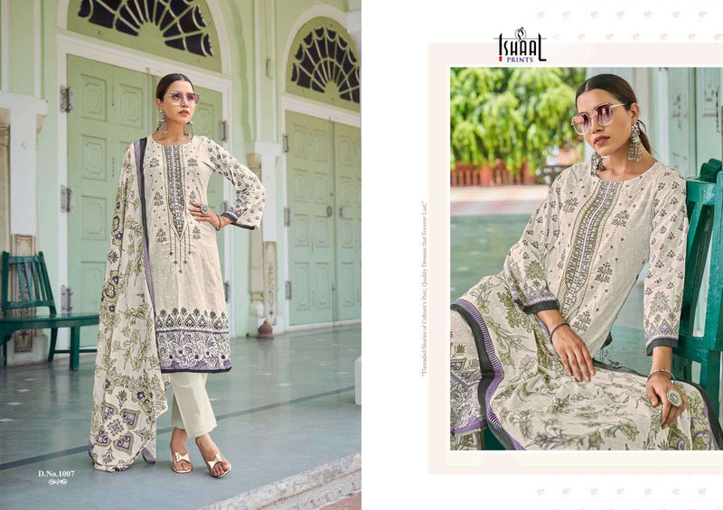 Ishaal Prints Embroidered Combo 24 Lawn Cotton Dailywear Salwar Suit