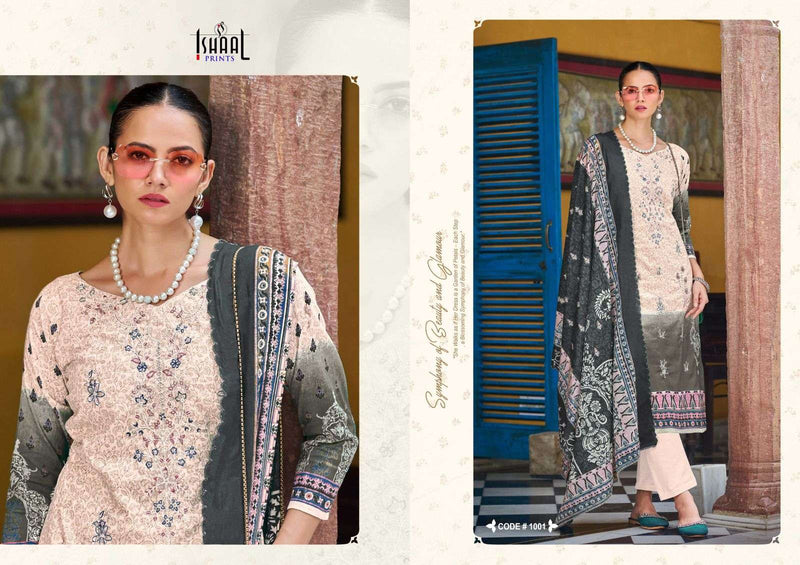 Ishaal Prints Embroidered Combo 24 Lawn Cotton Dailywear Salwar Suit