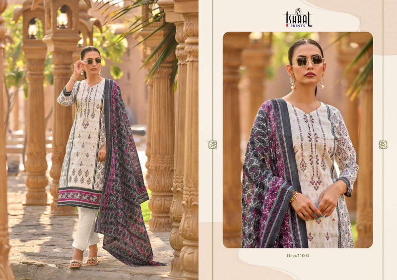 Ishaal Prints Embroidered Vol 11 Self Work Lawn Cotton Salwar Kameez