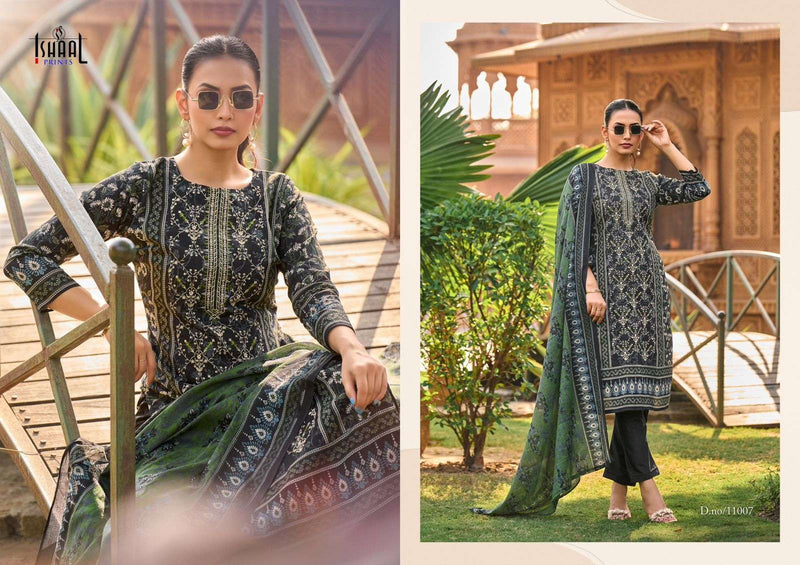 Ishaal Prints Embroidered Vol 11 Self Work Lawn Cotton Salwar Kameez