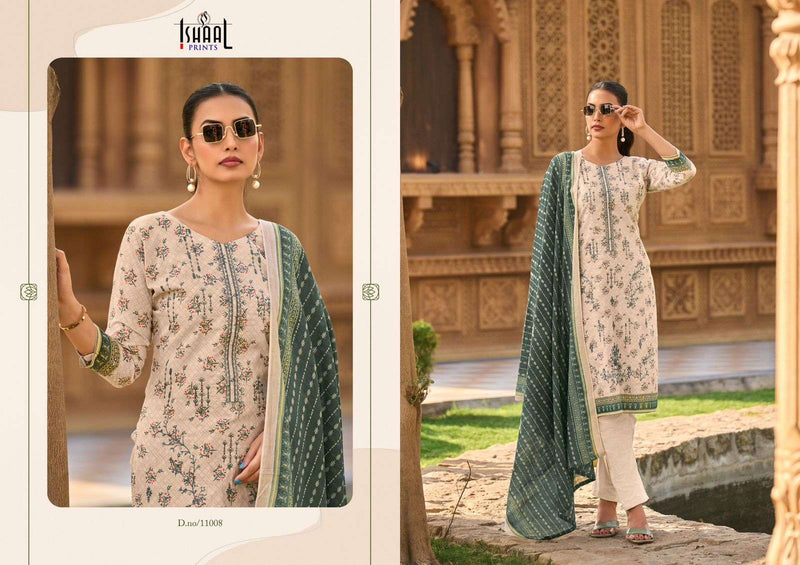 Ishaal Prints Embroidered Vol 11 Self Work Lawn Cotton Salwar Kameez