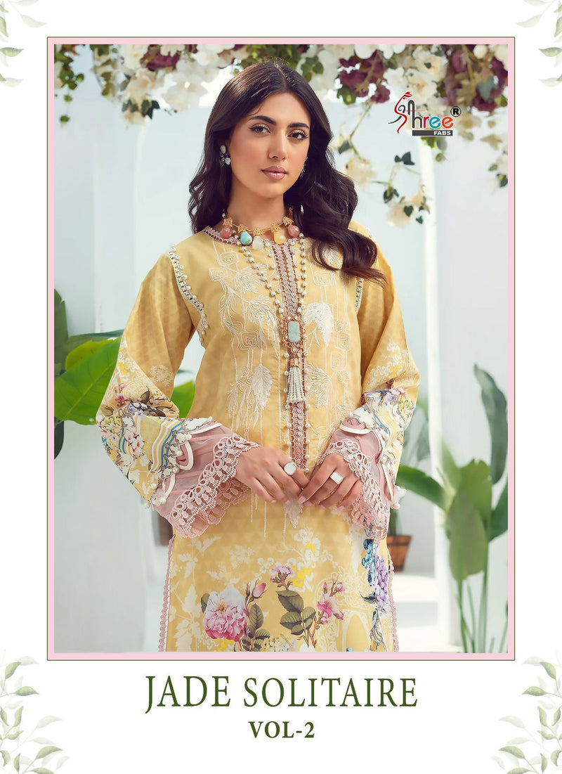 Shree Fabs Jade Solitaire Vol 2 Pure Cotton Print With Patch Embroidery Salwar Kameez