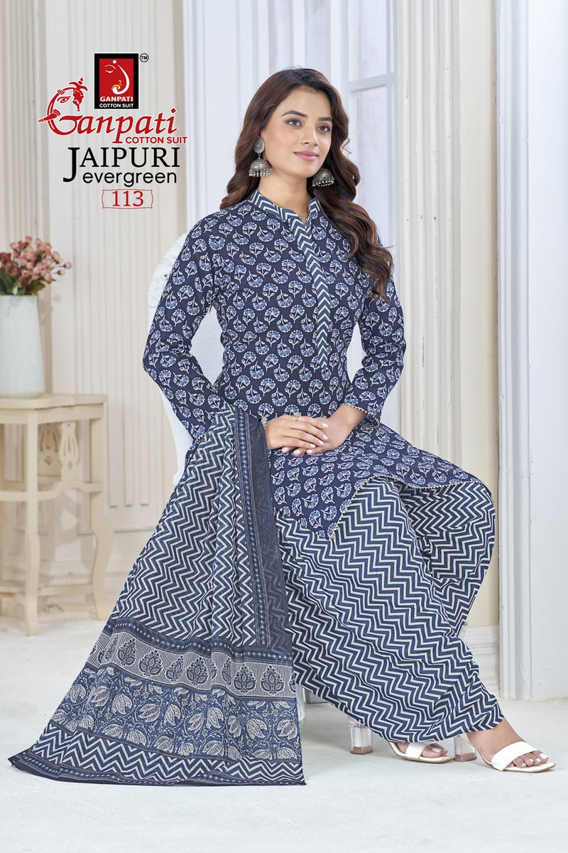 Ganpati Jaipuri Evergreen Vol 1 Cotton Printed Casual Wear Fancy Salwar Kameez