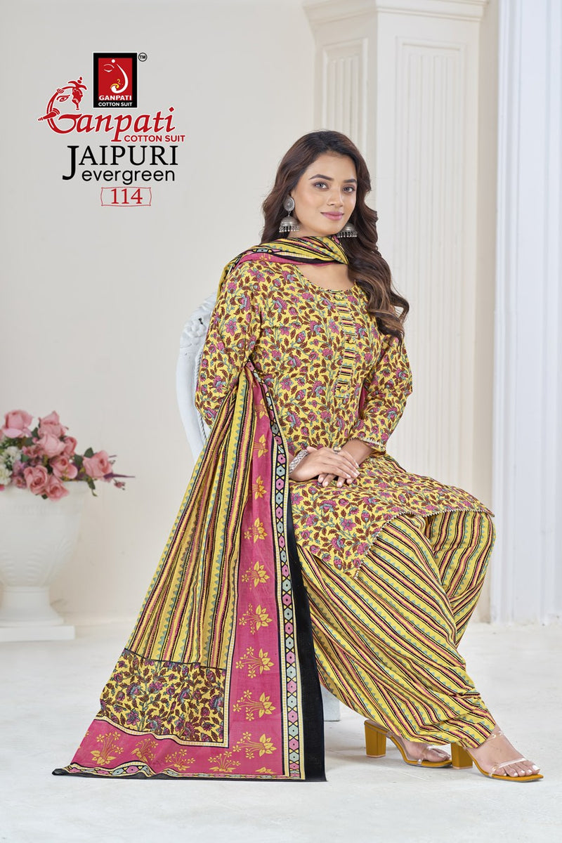 Ganpati Jaipuri Evergreen Vol 1 Cotton Printed Casual Wear Fancy Salwar Kameez