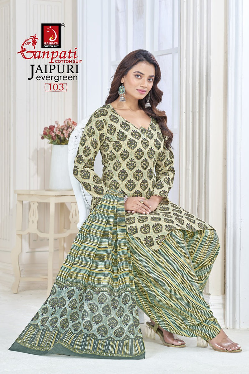 Ganpati Jaipuri Evergreen Vol 1 Cotton Printed Casual Wear Fancy Salwar Kameez